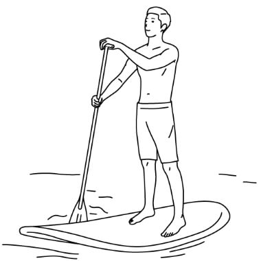  supに乗っている男性